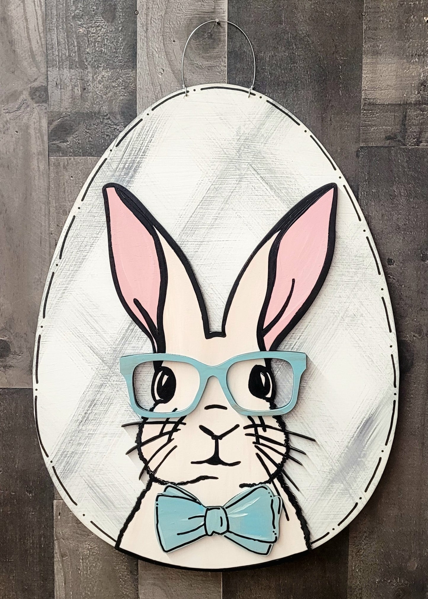 Layered Glasses Bunny Egg