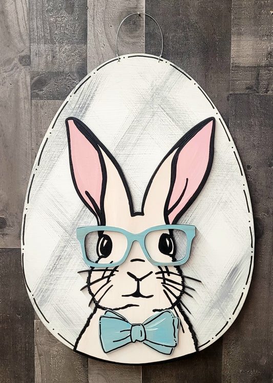 Layered Glasses Bunny Egg